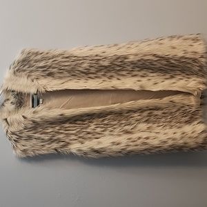 Long faux fur vest
